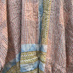 Robe Kaftan en coton Kantha pour femmes, faite à la main, style indien bohème, paréo de plage ample, maxi kaftan - Product Image 6