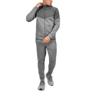 Survêtement pour hommes avec logo personnalisé Survêtement en coton vierge flambant neuf Ensemble polaire technique jogger et sweat à capuche zippé - Product Image 5