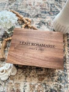 Personalized Baby <b>Memory</b> <b>Box</b> Custom Wooden Keepsake <b>Box</b> Eco Friendly Luxury Baby Shower Gift for New Mom and Baby - Product Image 4