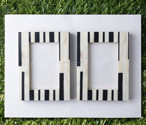 Premium Black <b>White</b> Resin Photo <b>Frame</b> Handmade Decorative <b>Picture</b> <b>Frame</b> for Home Office Tabletop Display - Product Image 3