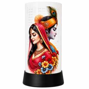 Radha Krishna LED Night <b>Lamp</b> Acrylic Spiritual Table Light <b>USB</b> Touch Decorative Bedside Janmashtami Diwali Gift Home Temple Room - Product Image 1