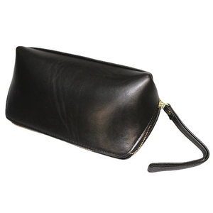 Wholesale Durable Genuine Leather Custom Logo Travel <b>Makeup</b> Bag Pouch Organizer Cosmetic Bags - Product Image 5