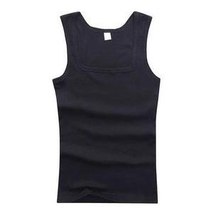 Custom Logo Square Neck Cotton Tank Top Muscle Workout Vest Gym <b>Singlet</b> Running Black Fitness <b>Men's</b> Tank Tops - Product Image 3