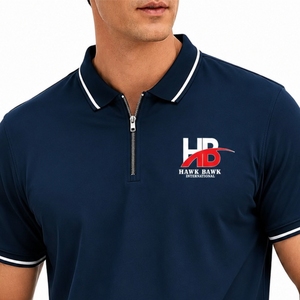 Polo homme premium, tissu doux, col à bordure, coupe confortable, tissu respirant, séchage rapide, style classique, vêtements premium pour homme - Product Image 4