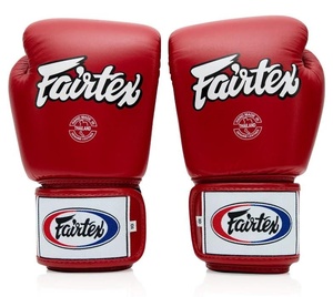 Nuevos Guantes de Boxeo Fairtex Personalizados para Competición, Muay Thai, Kickboxing, Cierre de Correa Roja en la Muñeca, Cuero Genuino, Agarre Antideslizante - Product Image 6