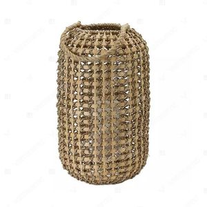 Vietrustic Vintage Natural Floor <b>Lantern</b> <b>Candles</b> and Glass Holders Seagrass Jute <b>Lantern</b> Braided Hanging <b>Lanterns</b> - Product Image 5