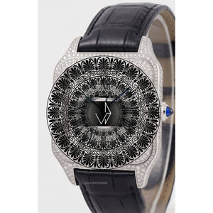 นาฬิกาข้อมือ Cartier สแตนเลสสตีลอัลลอยด์ หน้าปัดทรงเหลี่ยมประดับเพชร สายหนัง ตัวเลขโรมัน คริสตัลควอตซ์ สปอร์ต แฟชั่น ลายการ์ตูน - Product Image 2