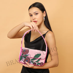 Nuevo Bolso de Mano Tipo Clutch con Diseño Geométrico y Cuentas para Mujer, de BRAZEAL STUDIO, Ideal para Bodas - Product Image 5