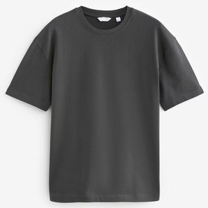 เสื้อยืดคอกลมแขนสั้นผ้าฝ้าย/ใยไผ่ย้อมสีสำหรับผู้ชาย ทรงปกติ สวมใส่สบาย  ถักลายตัวอักษร - Product Image 5