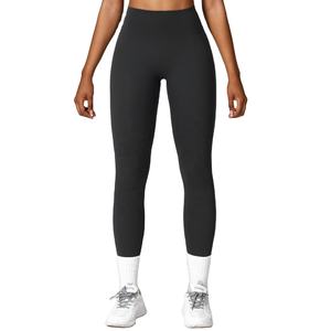 Leggings de Yoga para Mujer, Cintura Alta Elástica, Color Sólido, Spandex/Nylon, Secado Rápido, Transpirables, Antibacterianos - Product Image 6