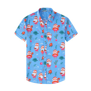 เสื้อเชิ้ตแขนสั้นลายเพสลีย์สำหรับผู้ชาย ปกคอพับ ระบายอากาศได้ดี เหมาะสำหรับใส่ในฤดูร้อน ผลิตจากผ้าถักโพลีเอสเตอร์ 100% เสื้อเชิ้ตแบบเสื้อเดี่ยว - Product Image 4
