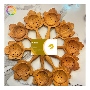 Cucharas de Madera con Logotipo Personalizado al por Mayor |   Cuchara de Té de Madera con Diseño Floral, Utensilio Creativo Hecho a Mano para Cocina, Suministro Directo de Fábrica - Product Image 3