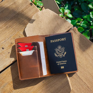 Premium Full Grain Leather <b>Passport</b> Holder Luxury Travel <b>Wallet</b> Genuine Leather <b>Passport</b> Case Wholesale Manufacturer LPH-0324 - Product Image 4