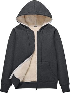Zipped Streetwear Sweatshirt <b>Mens</b> Casual <b>Fleece</b> Pullover Hoodie Warm Winter - Product Image 2