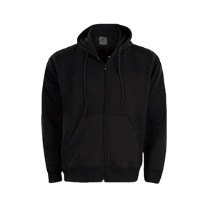 Sudadera con capucha pesada con cremallera, de alta calidad, lisa, con logotipo en relieve y bordado, estilo casual deportivo, precio mayorista - Product Image 4