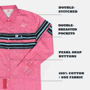 Camisa ZUNEZI ZI-8058 FR para Electricistas, Resistente a las Llamas, Protección Contra Arco Eléctrico, para Petróleo y Gas, Camisa de Trabajo de Soldadura de Alta Calidad - Product Image 3