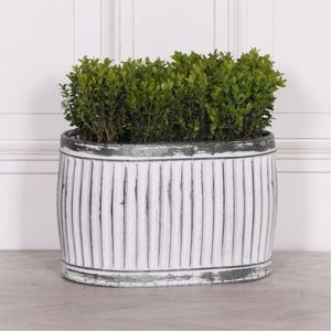 Rustic Galvanized Corrugated Metal Planter Box Outdoor Indoor Farmhouse Garden Trough <b>Rectangular</b> Flower <b>Pot</b> with Handles <b>Pot</b> - Product Image 4