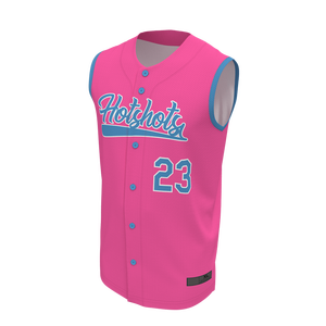 Custom Sleeveless Baseball Jersey Full Button Team Uniform Personalized Baseball <b>Shirt</b> with Logo Name Number OEM - Product Image 4