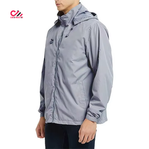 Custom Windbreaker Nylon Zip up <b>Jackets</b> for <b>Men</b> Windproof <b>Waterproof</b> Hoody Coat High Quality Custom Windbreaker <b>Jackets</b> - Product Image 3