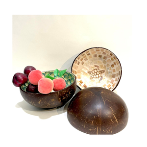 Artisan <b>Coconut</b> <b>Shell</b> Bowl Mother Of Pearl <b>Coconut</b> Bowl Eggshell Gold Lacquer <b>Coconut</b> Bowl Handmade Vietnam Supplier - Product Image 5