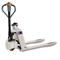Chariot élévateur électrique CE robuste 2T avec balance intégrée pour manutention de palettes, support de batterie, personnalisation des couleurs, Europe
