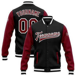 Chaqueta Varsity de Invierno con Mangas de Cuero Premium y Cuello Alto |   Chaqueta de Béisbol Letterman con Logotipo Personalizado en la Parte Delantera, OEM ODM - Product Image 6