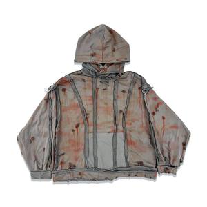 Sweat-shirt à capuche oversize pour homme, streetwear, imprimé drip, tricoté en polyester, vêtements décontractés d'automne - Product Image 1