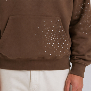 Sweat à capuche pour homme confortable, anti-rides, respirant, avec strass, qualité supérieure, prix de gros - Product Image 5