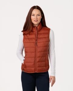 <b>Women's</b> for Quilted Puffer <b>Vest</b> with Stand Collar and Zipper Closure Streetwear Logo Windproof 100% Nylon Casual Outerwear - Product Image 1
