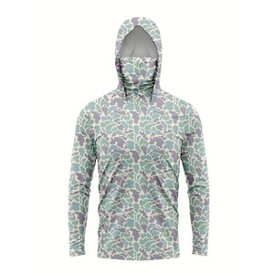Camiseta de Camuflaje con Capucha para Hombre, Manga Larga, Ligera, Absorbe la Humedad, Protección UV, Ajustada, de Poliéster, para Verano y Actividades al Aire Libre - Product Image 1