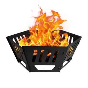 Brasero pliant portable en acier pour camping extérieur, barbecue, foyer à bois, chauffage de patio et jardin - Product Image 1