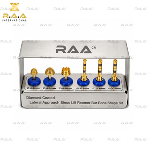 Kit de Implantes Dentales de 6 Piezas de Calidad Premium con Fresas de Elevación de Seno de Abordaje Lateral Recubiertas de Diamante y Fresas para Hueso Recubiertas de Oro - Product Image 2
