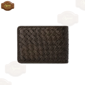 Handmade Woven Heritage Leather <b>Wallet</b> | Genuine Leather Bifold <b>Wallet</b> Men | Slim Vintage Style <b>RFID</b> <b>Blocking</b> Eco-Friendly PVC - Product Image 2
