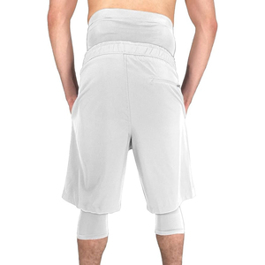 Shorts Awrah 2026 pour hommes, blanc uni, séchage rapide, bermudas avec cordon de serrage, taille haute, décontractés, sportifs, OEM - Product Image 6