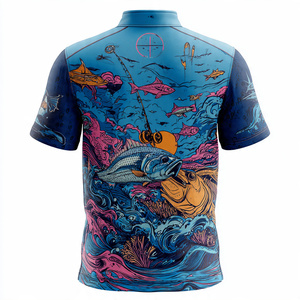 Camisa de Pesca Sublimada con Cierre y Botones para Hombre, de Alta Calidad, Chaqueta de Pesca Sublimada para Hombre - Product Image 3
