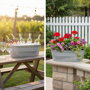 Headway Crafts - Baignoire ovale galvanisée de 4 gallons - Product Image 5