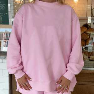Women Oversized Mock Neck Sweatshirt Solid Lavender Casual Long Sleeve Winter Pullover Streetwear - Product Image 5