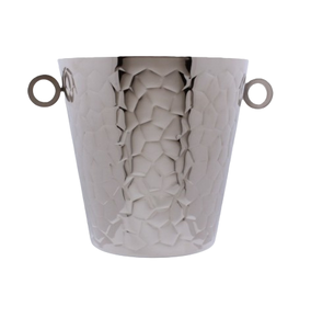 Seau en acier inoxydable finition argent brillant, style américain, durable, facile à nettoyer, portable, pour usage festif et écoresponsable - Product Image 1