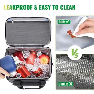 Wilson Polyester Tote Custom Cooler Bags Food Lunch Bag Box Soft Wine Fishing Wholesale Insulated Cooler Bags for Men Women - Product Image 4