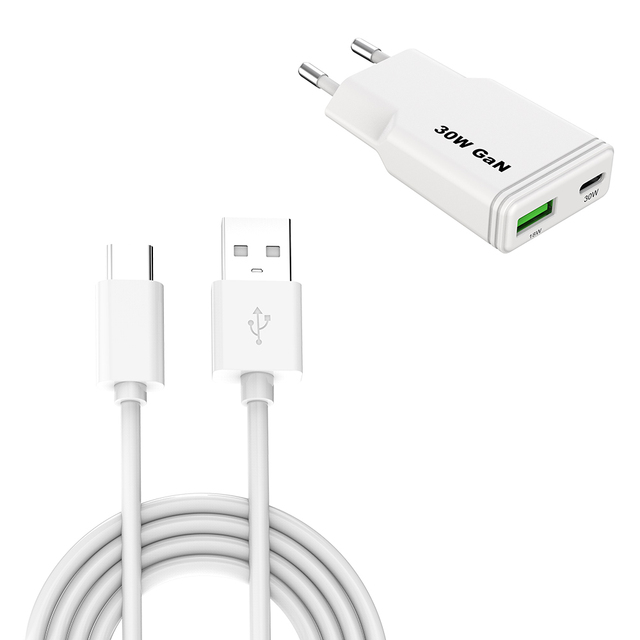 Custom Logo 20W 30W GaN PD QC USB C Wall Charger CB CE KC ROHS Certificates OEM ODM Ultra-thin Fast Phone Charging