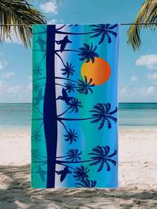 Serviette de plage sportive turque moderne de luxe, haute qualité, séchage rapide, microfibre douce, écologique, imprimé floral, logo personnalisé OEM ODM - Product Image 4