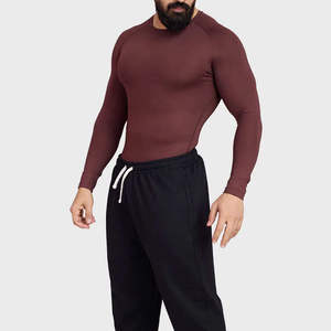 New Style Solid Color Men <b>Long</b> Sleeve <b>Long</b> Sleeves <b>T</b> <b>Shirt</b> Round Neck Compression <b>T</b> <b>Shirt</b> for Sale - Product Image 2