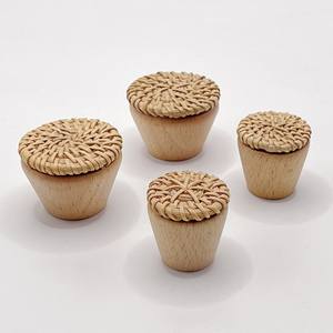 Poignées et boutons en rotin tressé à la main, accessoires pour portes, poignées et boutons à prix le plus bas pour cuisine, chambre et salon - Product Image 2