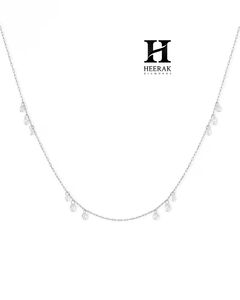 Collar de Diamantes Flotantes Invisibles para Mujer, Gargantilla de Hilo Transparente, Collar Solitario con una Sola Piedra, Collar de Diamantes de Laboratorio - Product Image 1