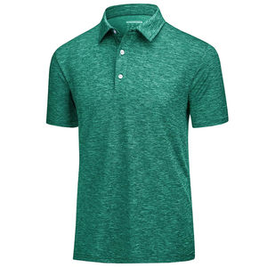 Camisetas de Golf de Manga Corta para Hombre, de Alto Rendimiento, con Logotipo Personalizado Bordado, Ajustadas, Casuales, Tejidas, Transpirables, de Poliéster y Algodón - Product Image 5