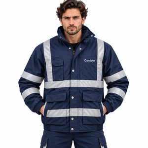 Safety Workwear Winter Jacket Rain Jacket <b>Men's</b> Waterproof Lightweight Reflective <b>Raincoat</b> High Visibility Rain Coat Rain - Product Image 2