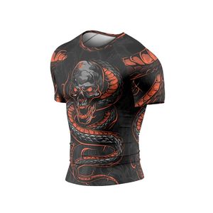 เสื้อแรชการ์ดแบบยูนิเซ็กซ์สั่งทำขายส่ง UPF 50 ป้องกันรังสียูวีสำหรับกีฬากลางแจ้ง  แบบซับลิเมชั่น ป้องกันการระคายเคือง  ผ้าโพลีเอสเตอร์แบบรัดรูป  OEM UPF 50 - Product Image 6