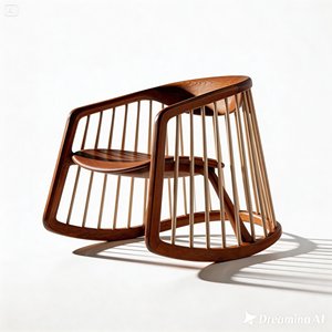 Hot Sale Indonesia Made Modern Classic Tufted Wooden Teak Mahogany Sungkai Rocking <b>Chair</b>-Eco-Friendly & Durable - Product Image 4