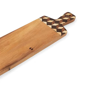 Planche à découper écologique en bois de Suar avec incrustation de coquille de noix de coco 45 cm, planche à fromage en acacia de qualité alimentaire pour la cuisine domestique - Product Image 1