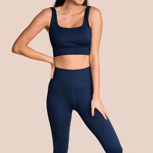 Conjuntos Deportivos de Dos Piezas para Mujer, Leggings de Cintura Alta con Top Corto, Secado Rápido y Ecológicos, Ropa Deportiva para Gimnasio y Yoga - Product Image 1